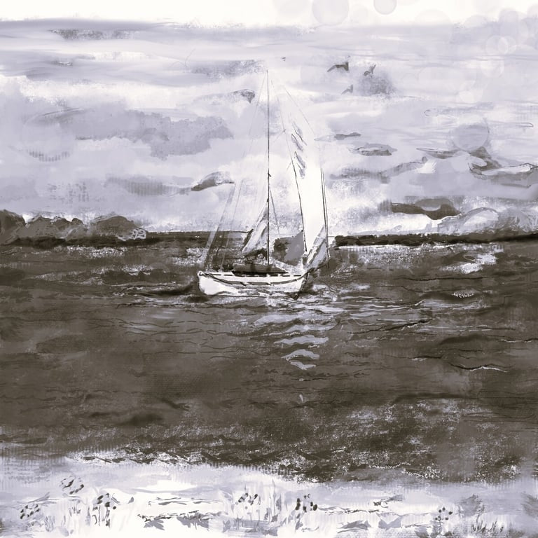Amy's Sail Black & White