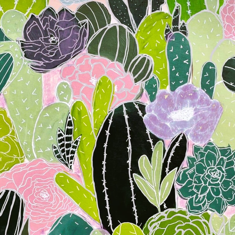 Anderson Cactus - Pink Green