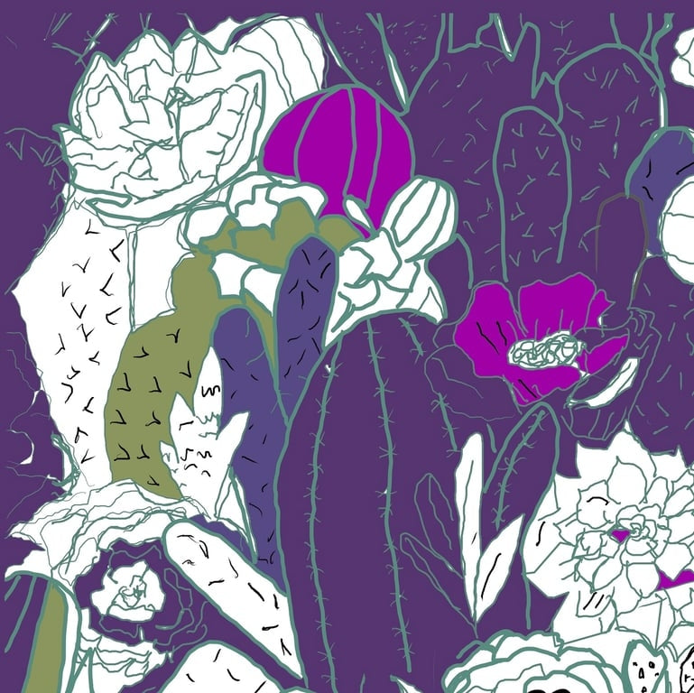Anderson Cactus - Purple Green